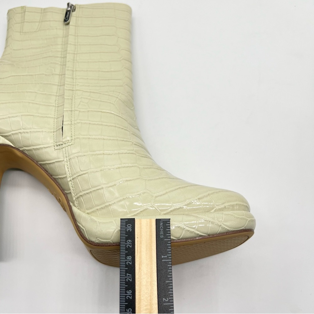 Circus Sam Edelman Size 11 Light Green Sage‎ Croc Embossed Platform Ankle Boots - Picture 15 of 15